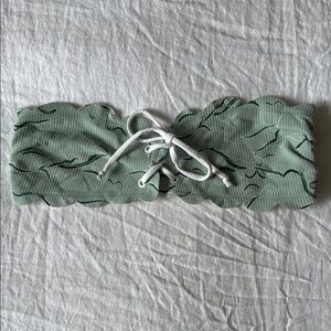 Marysia Green Scalloped Bandeau Bikini Top NWOT